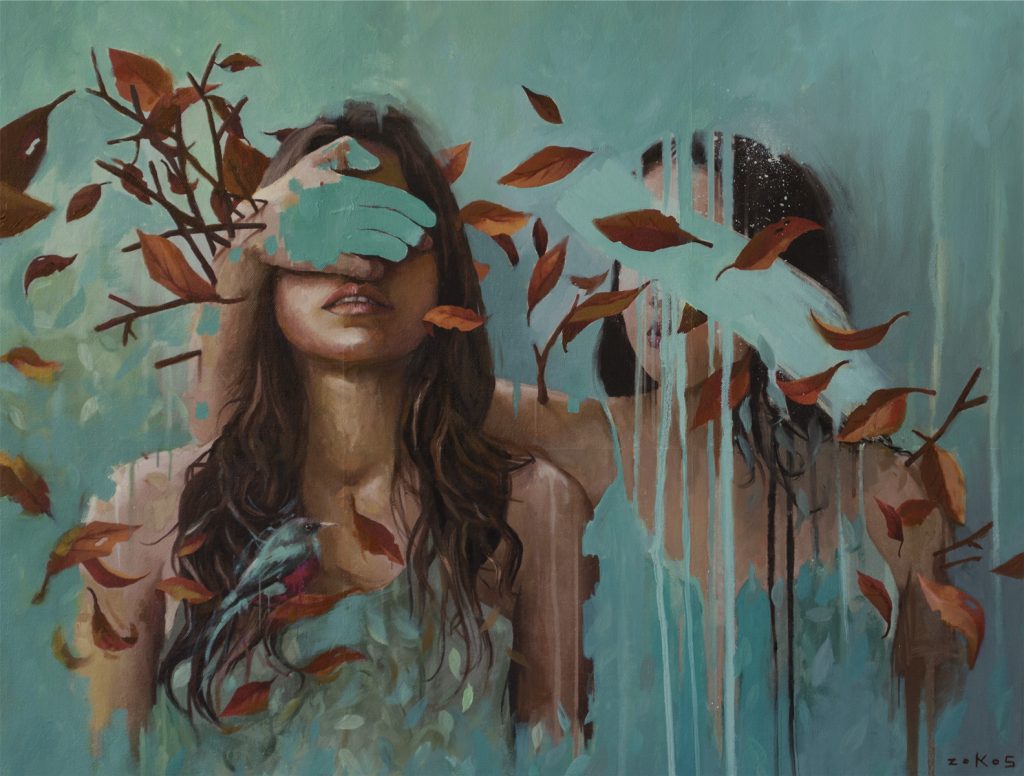 Ceguera pintura Mixta sobre lienzo