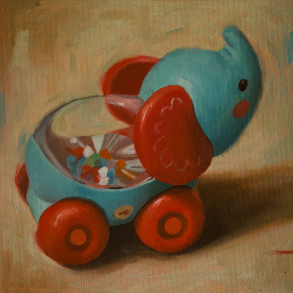 Elefante / Óleo sobre lienzo