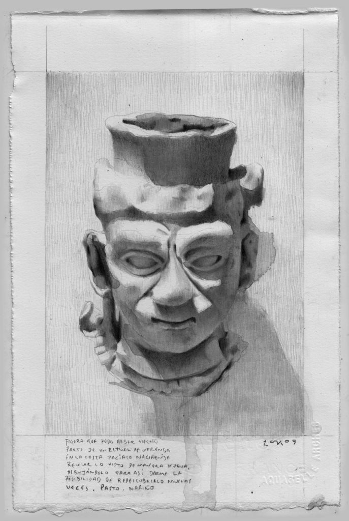 Ofrenda / Grafito y acuarela